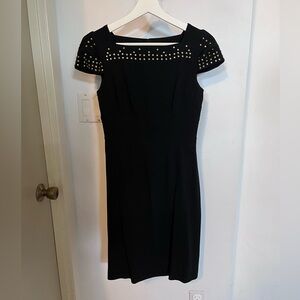 Banana Republic Gold Shoulder Stud Dress